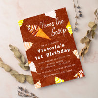 Terracotta Scoop Ice-Cream Cake Photo Birthday