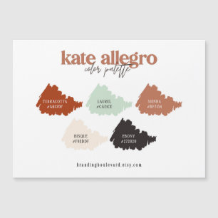 Terracotta Sienna Mint & Beige Colour Palette Card