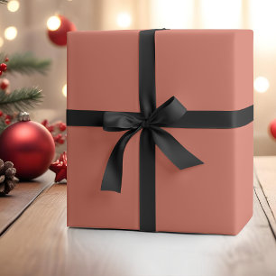 Terracotta Solid Colour   Classic   Elegant Wrapping Paper