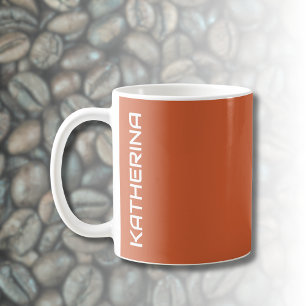 Terracotta Solid Colour   Classic Personalised  Coffee Mug