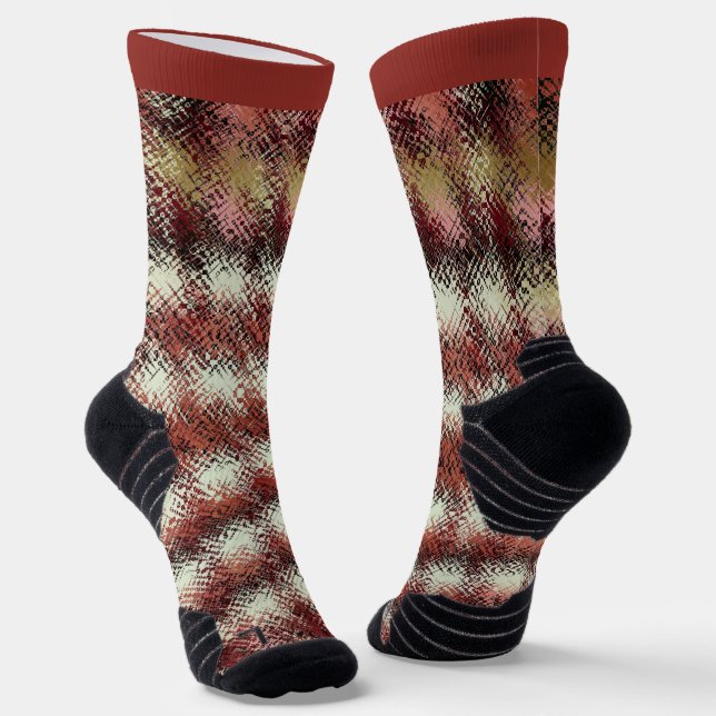 Terracotta solid socks (Angled)