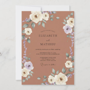 Terracotta Sophisticated Fall Wedding Invitation