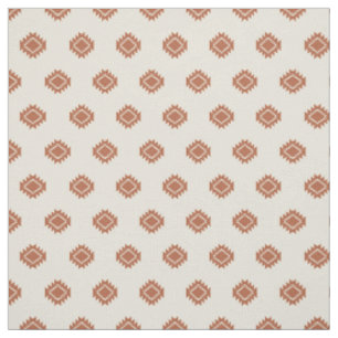 Terracotta Southwestern Aztec Geometric Tribal Pat Fabric