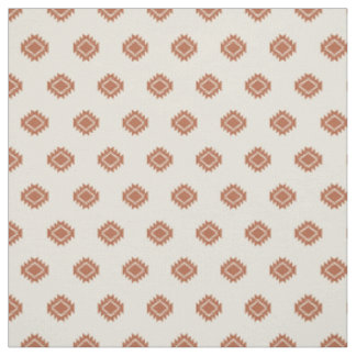 Terracotta Southwestern Aztec Geometric Tribal Pat Fabric