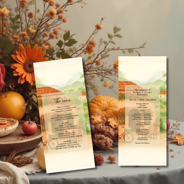 Terracotta Spanish Hacienda Destination Wedding Program (Creator Uploaded)