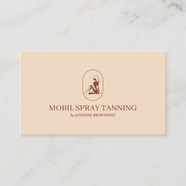 Terracotta Spray Tanning Beauty Body Skincare Business Card (Front)