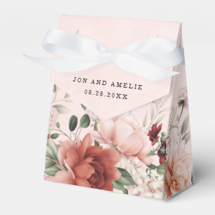 Terracotta Spring Fall Floral Wedding Favour Box