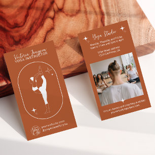 Terracotta star Yoga instructor studio teacher Business Card