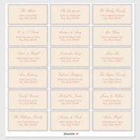 Terracotta Straw Beige 18 Guest Address Labels