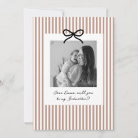 Terracotta Stripes Godmother Proposal