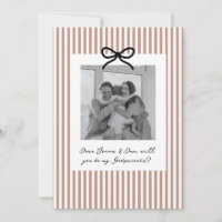 Terracotta Stripes Godparents Proposal