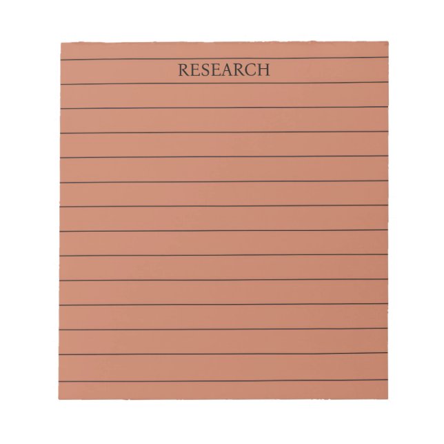  Terracotta Stylish & Warm Stationery Notepad (Front)