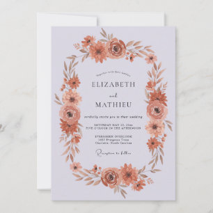 Terracotta Sublime Autumnal Wedding Invitation