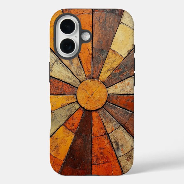 Terracotta Sunburst Boho Phone Case (Back)
