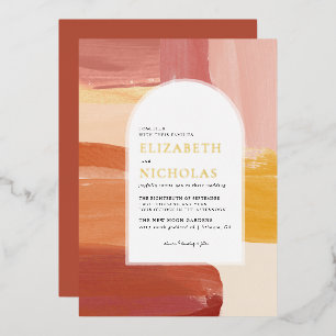 Terracotta Sunrise   Boho Wedding Invitation