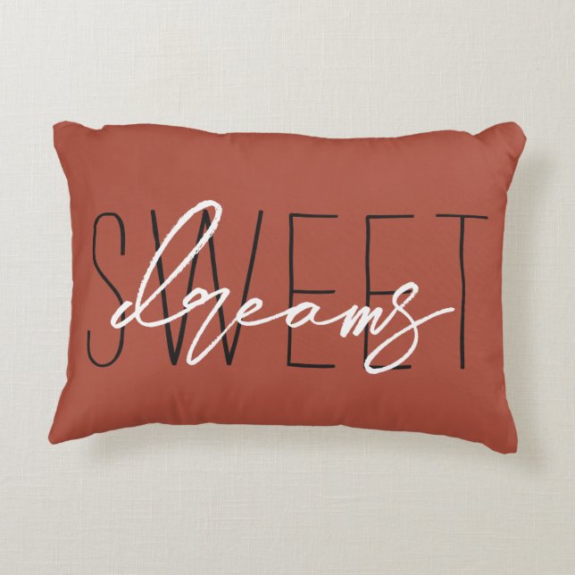 Terracotta Sweet Dreams Fall Autumn Colours Decorative Cushion (Back)