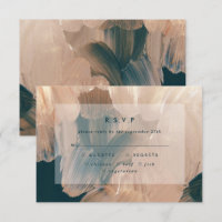 Terracotta teal painterly modern wedding R.S.V.P I