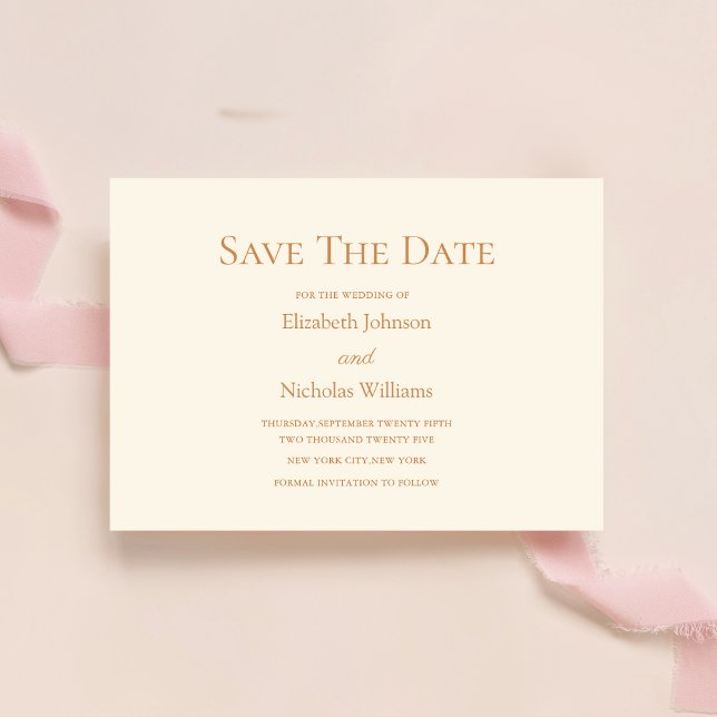 terracotta  template wedding save the date  card. (Creator Uploaded)