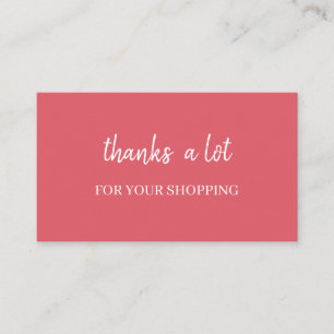 Terracotta Thank You Order Insert Card