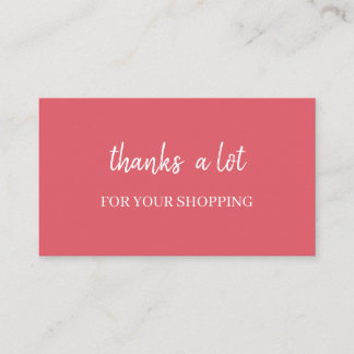 Terracotta Thank You Order Insert Card