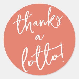 Terracotta Thanks a Lotto Sticker