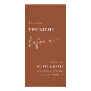 Terracotta The Night Before Rehearsal Dinner Sign