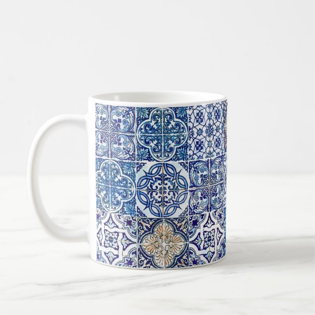 Terracotta Tile Mug | Rustic Italian Tile Design (Left)