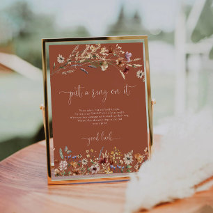 Terracotta Tiny Wildflower Put A Ring On It Sign