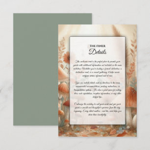 Terracotta Toadstool Woodland Magic Wedding Enclosure Card