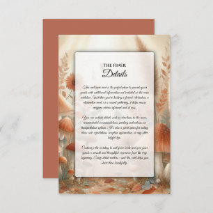 Terracotta Toadstool Woodland Magic Wedding Enclosure Card