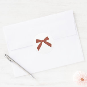 Terracotta Velvet Bow Christmas Envelope Seal