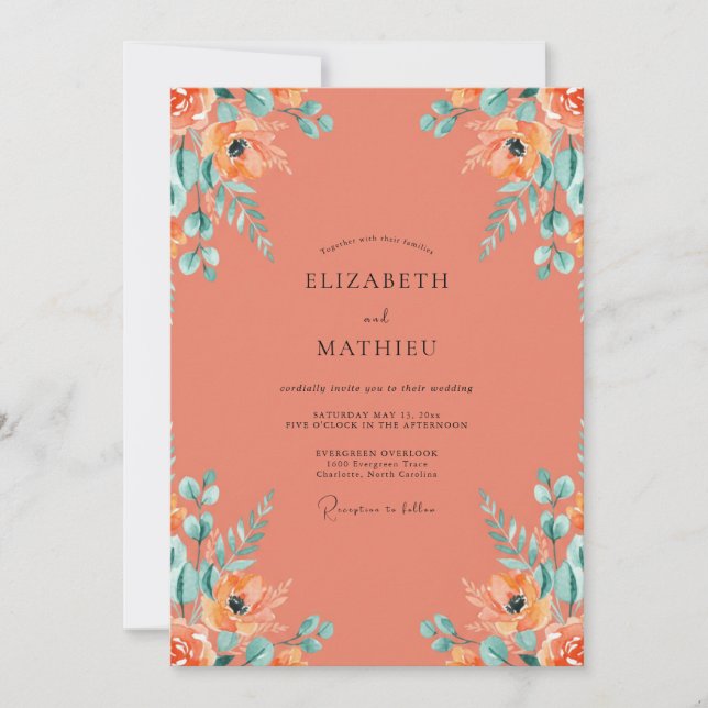 Terracotta Vibrant Desert Wedding Invitation (Front)