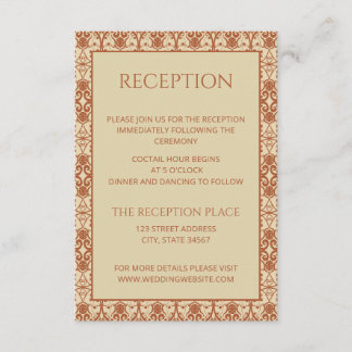Terracotta Vintage Boho Wedding Enclosure Card