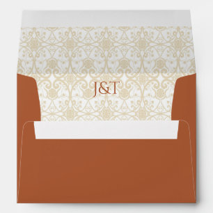 Terracotta Vintage Boho Wedding Envelope