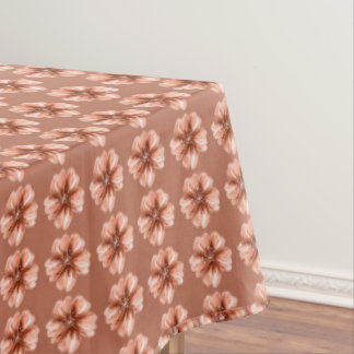 Terracotta Vintage Floral Repeating Pattern Table  Tablecloth