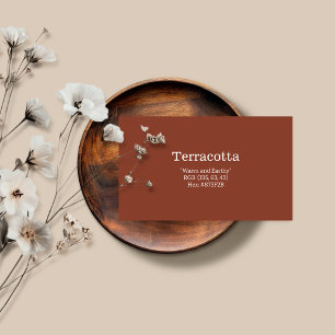 Terracotta "Warm and Earthy" Business Card