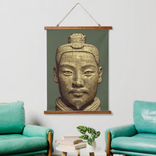 Terracotta Warrior - Ancient Gold Art Hanging Tapestry