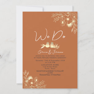 Terracotta We Do Wedding Invitation