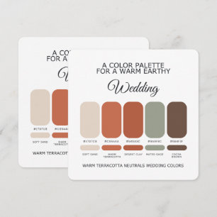 Terracotta Wedding Color Palette Card