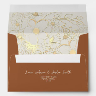 Terracotta Wedding Envelope