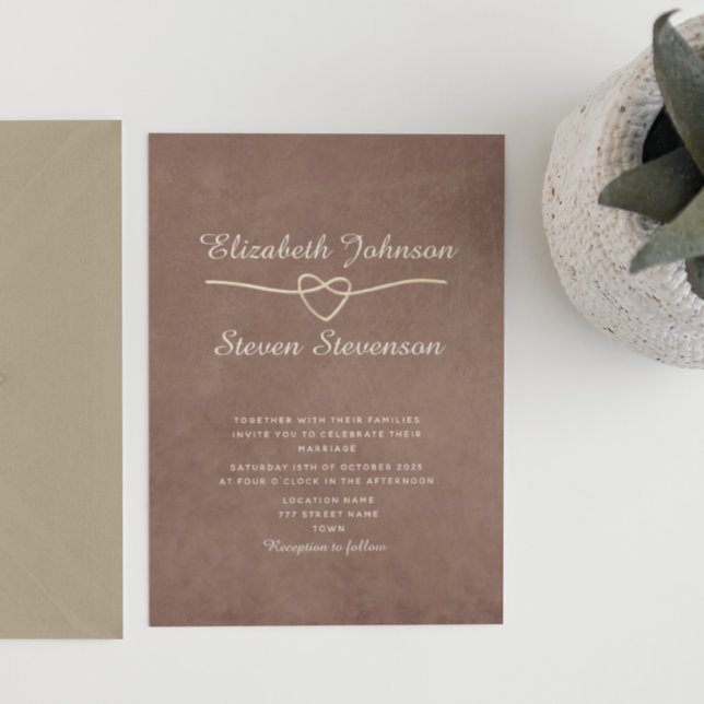 Terracotta Wedding Invitation (Creator Uploaded)