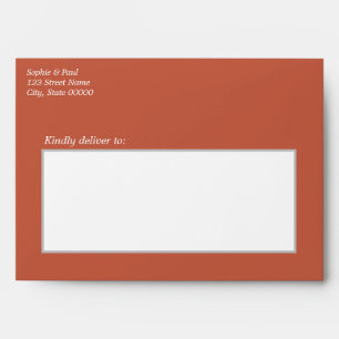 Terracotta Wedding Invitation Envelope