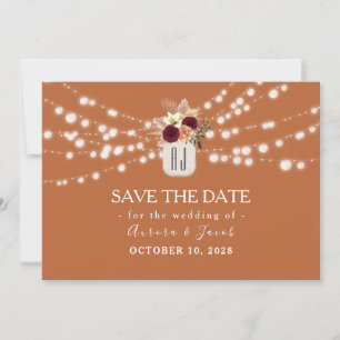 Terracotta Wedding Save The Date