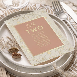 Terracotta Wedding Seating Chart