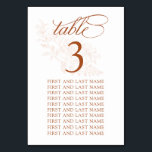 Terracotta Wedding Table Number Card<br><div class="desc">Terracotta Wedding Table Number Card</div>
