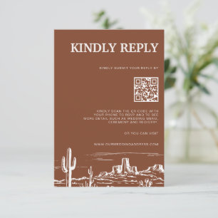 Terracotta Western Desert RSVP Response Card