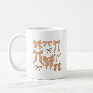 Terracotta Whimsical Bows Coffee Mug