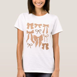 Terracotta Whimsical Bows T-Shirt