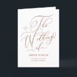 Terracotta Whimsical Calligraphy Boho Wedding Program<br><div class="desc">Keep your guests informed and your ceremony stylish with these wedding program booklet featuring whimsical calligraphy and a clean, timeless design. Perfect for any wedding theme or season, these elegant wedding programs guide guests through your ceremony. Customise the wording and choose from a variety of colours to match your wedding...</div>