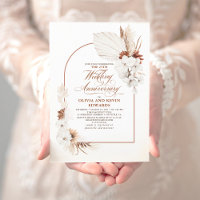 Terracotta White Flowers Boho Wedding Anniversary